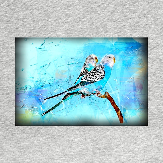 parakeets painting by tedsox